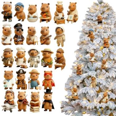 Imagem de 2025 Do Advento De Natal - Decoração Animal Em Acrílico 2D | Calendário Do Advento De 24 Dias Com Ornamentos De,Para Casa Sala De Estar Família Crianças