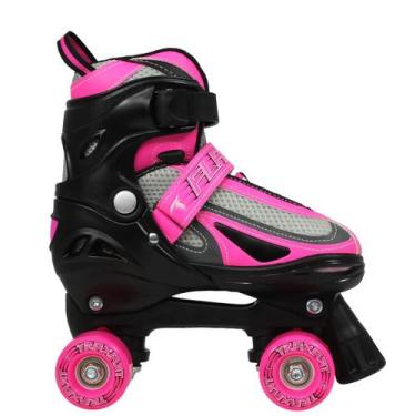 Imagem de Patins Infantil Traxart Flash Quad com Rodas PU e Rolamento ABEC7  Aju