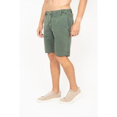 Imagem de Bermuda Sarja Lisa Aleatory Pilot Verde Musgo-Masculino