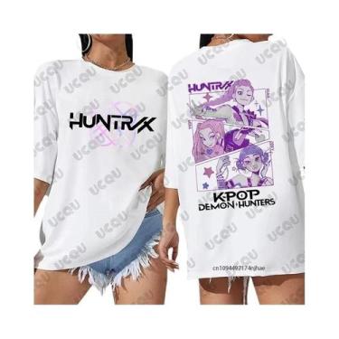 Imagem de Camiseta De Algodão Feminina De Verão Com Estampa K-Pop Demon Hunters,