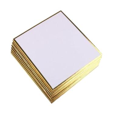 Imagem de shamjina 10x Pranchas Shikishi em Papel Washi - Materiais Multiuso para Artesanato - Pranchas para Assinaturas de Artistas, Caligrafia e Autógrafos Desenhados, 15x15 Cm