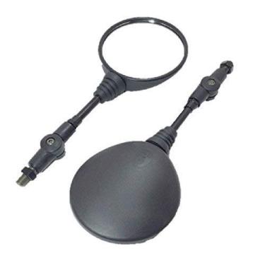 Imagem de OKSTNO Espelhos retrovisores redondos dobráveis de motocicleta 8 mm 10 mm e adaptador de espelho universal ATV para Yamaha Kawasaki Suzzuki Chopper Bobber