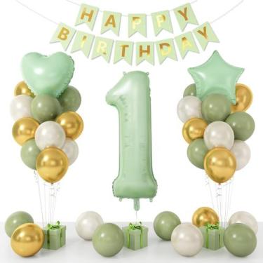 Imagem de Decoração de aniversário Dagelar 1st Birthday Boys Girls