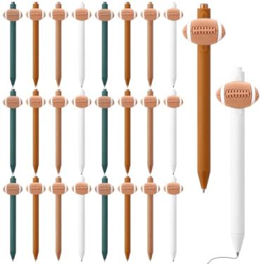 Imagem de Beupy 24 peças de canetas esferográficas de futebol americano em massa para lembrancinhas de festa esportivas divertidas para adultos, jogadores de escritório, amantes de esportes, novidade, artigos