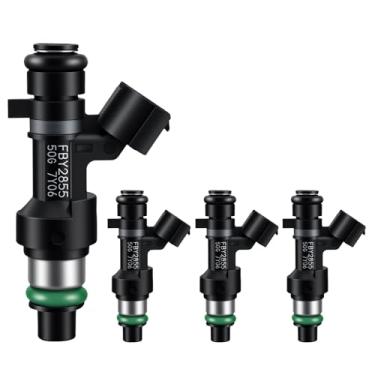Imagem de 2007-2021 4 peças de injetores de combustível compatíveis com Nissan Sentra Versa 2007-2012 Cube 2009-2014 NV200 2013-2021 Rogue 2015-2020 1.8L 2.0L 2.5L L4 Substitui FBY2850 166000 -EN200 FJ1056
