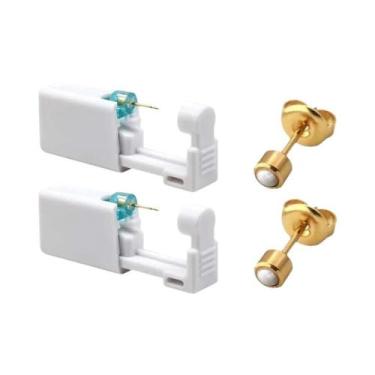 Imagem de Kit De Pistola De Perfuração De Orelha Descartável Com Brincos E Brinc