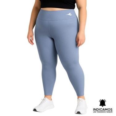 Imagem de Calça Legging Diadora Small Logo Plus Size Feminina - Azul G3-Feminino