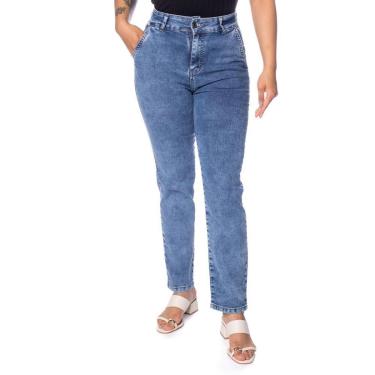 Imagem de Calça Jeans Feminina Sawary Reta Azul Claro-Feminino