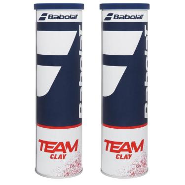 Imagem de Bola de Tênis Babolat Team Clay Premium Tubo em Lata com 4 Bolas Pack com 02 Tubos-Unissex