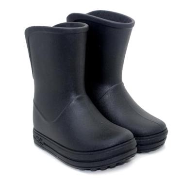 Imagem de Galocha Infantil Plugt Básica Lisa Reciclável Confortável Linha Macia Antiderrapante Bota Para Chuva (Preto, BR, Criança de 4 a 8 anos, Faixa Numérico, 25, 26)