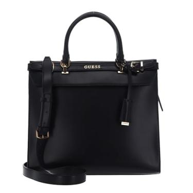 Imagem de GUESS Bolsa feminina jeans preta de polietileno, Preto