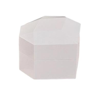 Imagem de simhoa Caixa de anel com vídeo, iluminada, portátil, pequena, para guardar joias, colares e outros itens, ideal para casamentos, Dia dos Namorados e, Branco