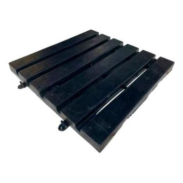 Imagem de Kit 4 Deck Pret De Plástico Àreas externas Box Faz 60x60 - UNI ECCOMME