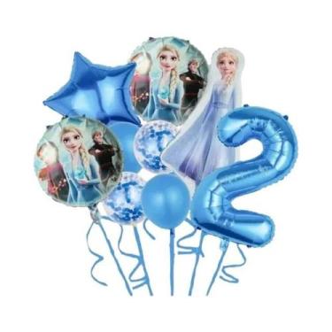 Imagem de Balões De Alumínio Da Princesa Elsa Do Frozen Para Meninas, 9 Peças, P