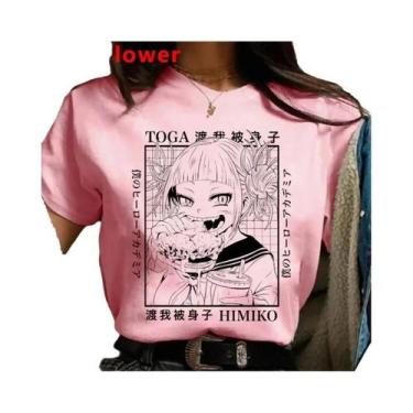 Imagem de Camiseta Branca Feminina My Hero Academia Bakugou Harajuku Kawaii Top 