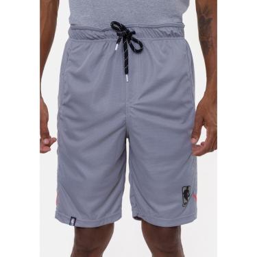 Imagem de Bermuda NBA Sintética Silver Logo Masculino-Masculino