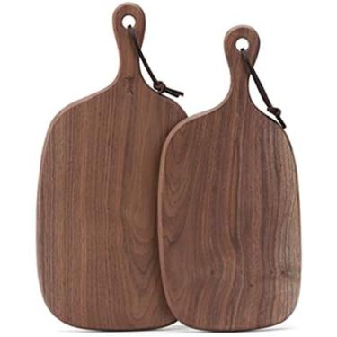 Imagem de Placas De Charcutaria De Madeira Reutilizáveis, Com Alça Servindo Bandeja Tábua De Queijo Tábua De Corte De Madeira Pizza Pão Placas De Jantar De Madeira Fácil Limpeza,Tábua De Madeira L+s,Hilario