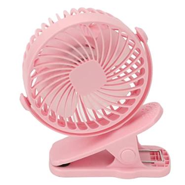 Imagem de Mingzhe No Ventilador Mini Ventilador Alimentado por Bateria USB Silencioso de 720 Graus para Dormitório de Mesa Escritório (Rósea)