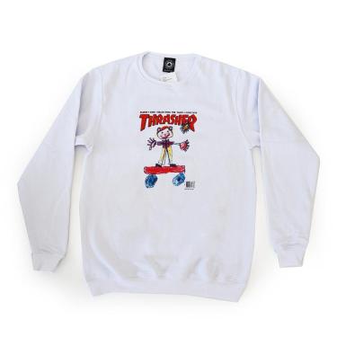 Imagem de Moletom Thrasher Magazine Careca Kid Cover April 95 - Branco-Masculino