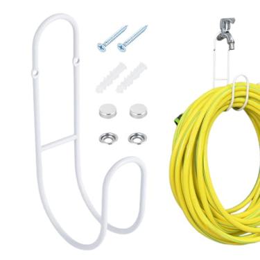 Imagem de Porta-Mangueira,Gancho De Metal Resistente Que Economiza Espaço | Suporte Para Mangueira De Jardim Com Gancho Para Montagem Na Parede | Para Cabos, Tubos, Cordas, Garagem E Quintal