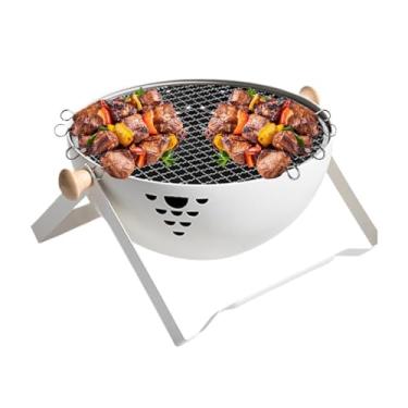 Imagem de Churrasqueira a Carvão Portátil, Churrasqueira a Carvão,Grelha dobrável para espetos de Kebab - Fogão de churrasco dobrável, forno de churrasco de acampamento, fogão a carvão para casa, cozinhar