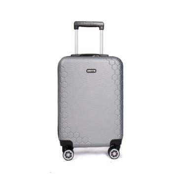 Imagem de Mala Tonin Hexagon Rígida Bordo Pequena Prata, Único, Prata