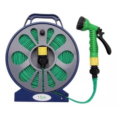 Imagem de Mangueira De Jardim MáGica Com Armazenamento Rotativo 15 Metros | Mangueira Jardim Verde Anti-EntrelaçAmento(Verde)