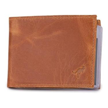 Imagem de Carteira Porta Cartão Compacta Slim Couro Bovino com plástico - Ello G