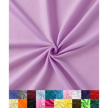 Imagem de Barcelonetta | Tecido de algodão poli para costura | Tecido Broadcloth | by The Yard | Rolo de 152 cm de largura | Leve, respirável | Forro, têxtil doméstico, saias, sacolas (lilás, 1 jarda)