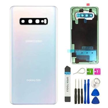 Imagem de Capa traseira de vidro de substituição para Galaxy S10+ Plus, caixa de porta de bateria à prova d'água com peças de lente de câmera para Samsung Galaxy S10+ Plus SM-G975U G975W + ferramentas de pino