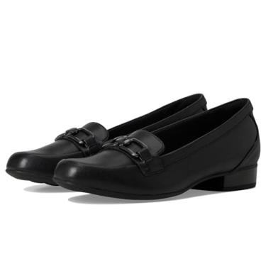 Imagem de Clarks Mocassim feminino Juliet Echo, Couro preto, 6.5 Wide