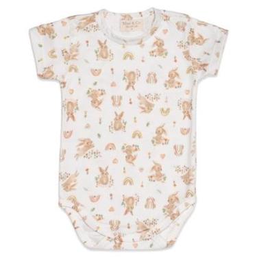 Imagem de Body Manga Curta Bebê Menina Algodão Coelhinhos Mini & Co-Feminino