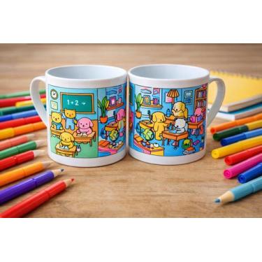 Imagem de Kit 20 caneca plasticas sala de aula volta as aulas - fORTINJET, Branc