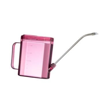 Imagem de Baoblaze Regador para plantas de interior, regador de 1 litro com cabo e confortável e bico longo, ideal para plantas de jardim jardinagem, Rosa