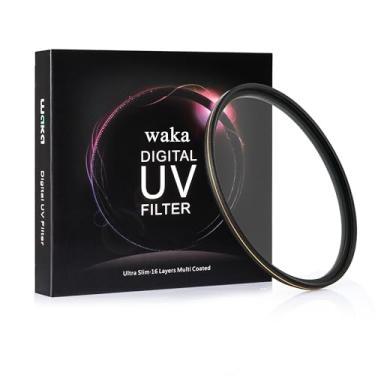 Imagem de waka Filtro UV MC de 77 mm – Filtro de lente ultra fino com 16 camadas de proteção ultravioleta multi revestido para lente de câmera Canon Nikon Sony DSLR