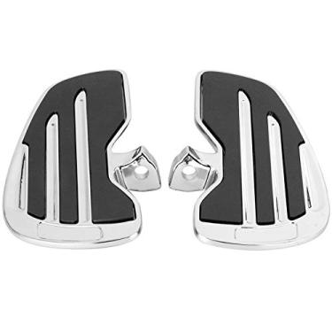 Imagem de Generic Placas de Piso do Piloto Dianteiro Pedaleira de Alumínio Forte Adequada para Indian Sixty Bobber 2015-2021 Kit de Instalação Apoio para Os Pés da Motocicleta para Fácil Montagem (Prata