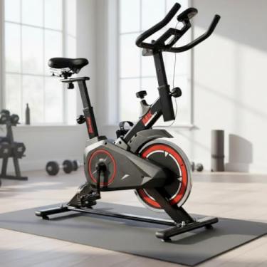 Imagem de Bicicleta Ergométrica Spinning Fitness pro MKFIT Leve Compacta Resistente 6KG roda de inércia