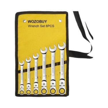 Imagem de Conjunto De Chaves Combinadas Com Catraca De 6-23mm Em Aço Cromo Vanád