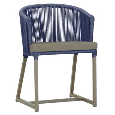 Imagem de Cadeira De Jantar Noronha Alumínio Fendi E8 Trama Original Azul