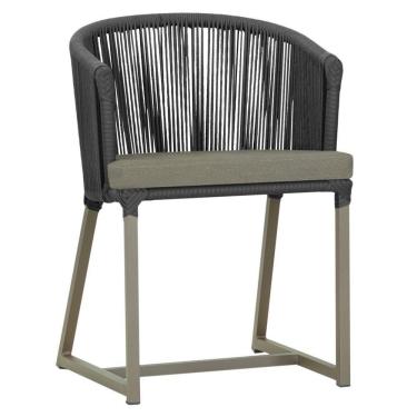 Imagem de Cadeira De Jantar Noronha Alumínio Fendi E8 Trama Original Preto