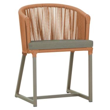 Imagem de Cadeira De Jantar Noronha Alumínio Fendi E8 Trama Original Terra Cota