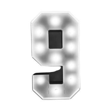 Imagem de Estrutura Digital De Luz Branca Para Letreiro Luminoso 73cm Com Número