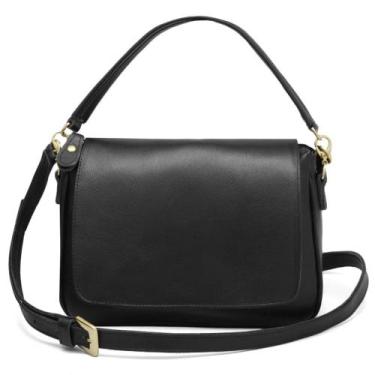 Imagem de Bolsa Feminina Em Couro Com Alça Regulável e Removível de Mão Ombro e 