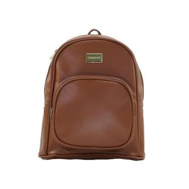 Imagem de Mochila Feminina Universitária - M-118 - Caramelo - material sintético