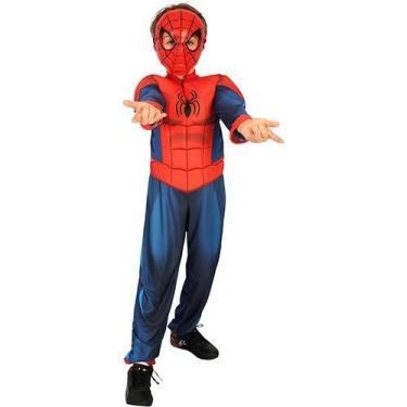 Imagem de Fantasia Homem Aranha Longa Luxo - Infantil - Extra Festas, G (de 10 a