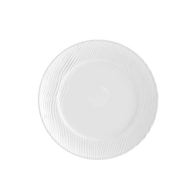 Imagem de Prato Raso 27,6 cm Relevo Dunas Branco Germer Porcelanas