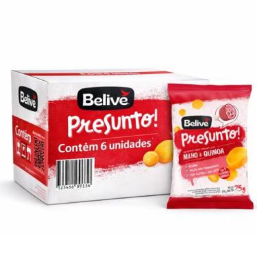 Imagem de Kit 6 Salgadinho BELIVE S/ Gluten Sabor Presunto 25g