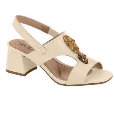 Imagem de Sandalia modare salto grosso ref 7172.127.21736 feminino, Creme, 39