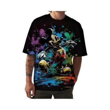Imagem de Camiseta Com Estampa Do Mickey Mouse, Masculina, Feminina, Casual, De 