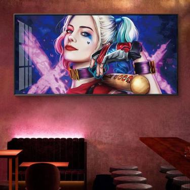 Imagem de Quadro de pintura de parede Harley Quinn Joker 40x80cm